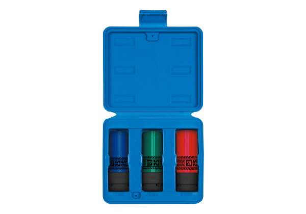 Набір головок 1/2" 3 одиниць (17, 19, 21мм) для дисків