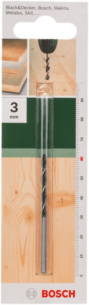 Свердло для дерева спіральне Bosch, 3х32мм (2.609.255.200)