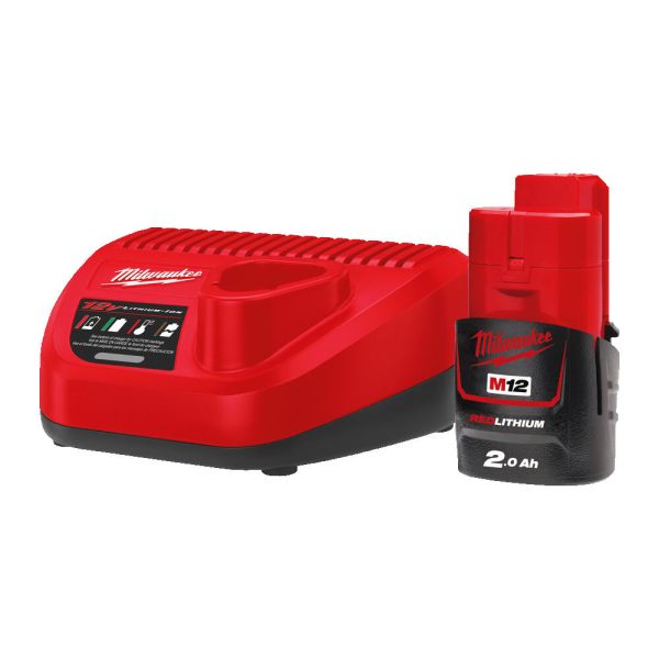 Акумулятор Li-Ion MILWAUKEE, M12 NRG-201 (+ заряд.пристрій, 1 акум.Х 2Аг)