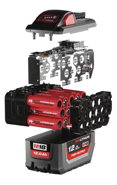 Акумулятор Li-Ion HIGH OUTPUT MILWAUKEE, M18 HB12 (12Аг)