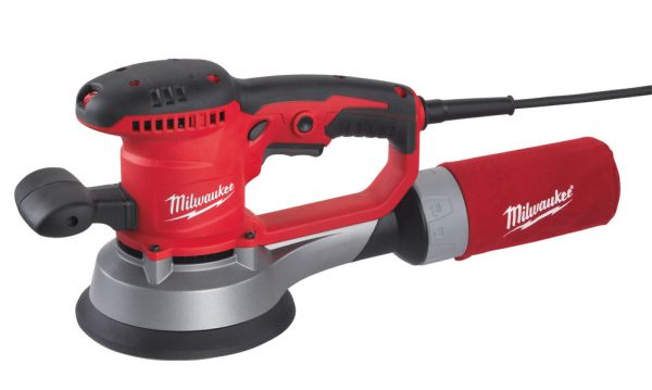 Шліфмашина ексцентрикова MILWAUKEE, ROS 125 E, 300Вт, 125мм (+шліфпапір, пилозбірник, кабель, сумка для інструментів)