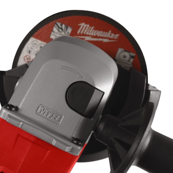 Кутова шліфувальна машина акумуляторна MILWAUKEE, M18 BLSAG125X-0, діаметр 125 мм 800 Вт (+захист від розриву з швидкороз'ємним