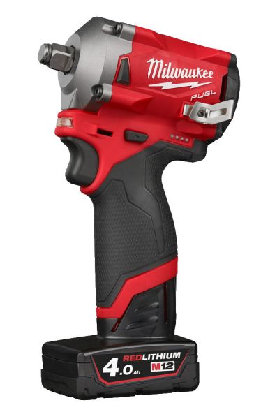 Гайкокрут акумуляторний 1/2" MILWAUKEE, M12 FIWF12-422X, 339 Нм, (+ заряд.пристрій, 2 акум., HD кейс