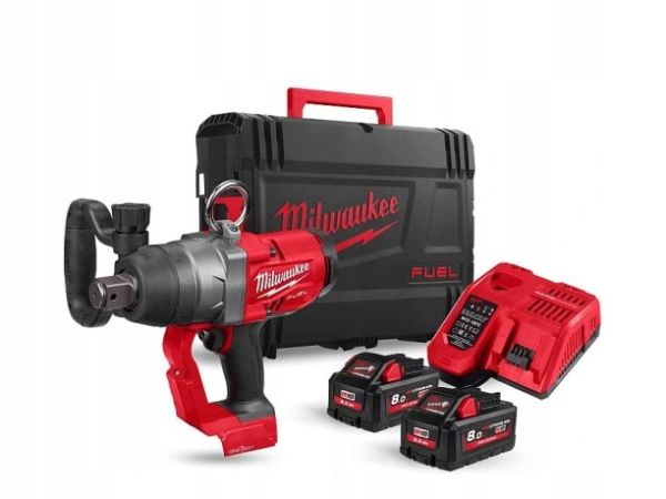 Гайкокрут високомоментний акумуляторний MILWAUKEE 1"(2400 Нм) M18 FUEL з фіксацією кільцем ONE-KEY (+ заряд.пристрій, 2 акум., H