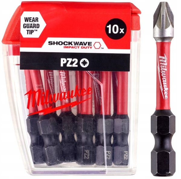 Біта SHOCKWAVE MILWAUKEE, PZ2, 50мм, (10шт)