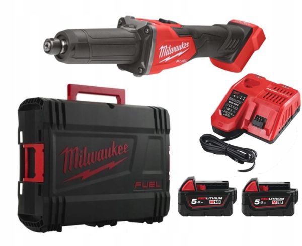 Шліфмашина пряма акумуляторна MILWAUKEE, M18 FDGRB-502X, Ø6/8мм (+зар.пр.,2ак.Х5Аг,HDкейс)