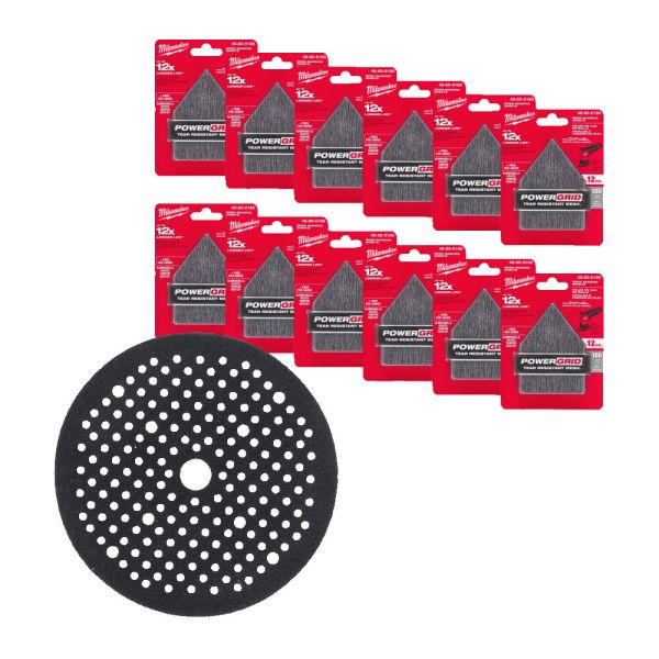 Сітка шліфувальна HL MILWAUKEE, 67х92мм, зерно 80, (12шт+подложка) (для M12 FDSS)