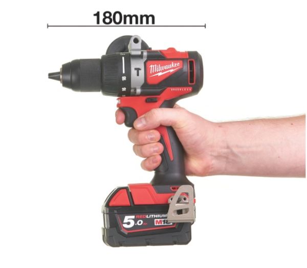 Дриль-шуруповерт акумуляторна ударна M18BLPD2-402X крутий. мом. 82Нм MILWAUKEE