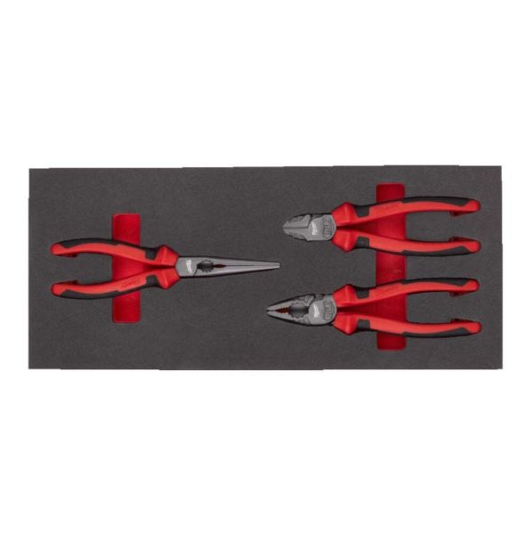 Набір плоскогубців MILWAUKEE з 3 шт., пінопластова вставка