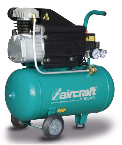 Компресор поршневий прямопривідний AIRCRAFT MOBILBOY 241/24 AC (8 бар, ресивер 24 л, пр-сть 11,4 м3/