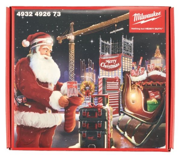 Подарунковий набір інструментів CHRISTMAS PROMO 2023 MILWAUKEE (викрутка, набір біті тримачів з кара