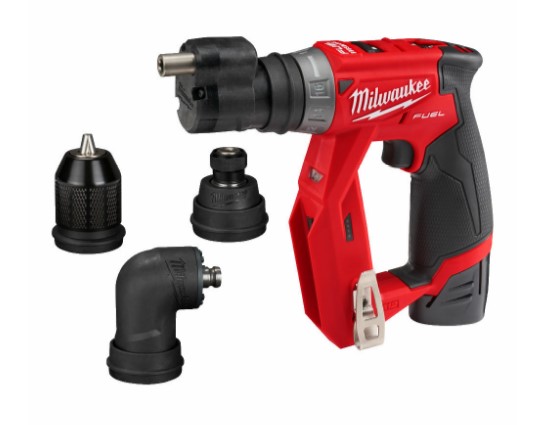 Дриль-шурупокрут акумуляторний MILWAUKEE, M12 FDDXKIT-202X, 34 Нм (+ зар.пр., 2 акум. Х2Аг, 4 насад.