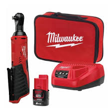 Гайкокрут кутовий акумуляторний 3/8" MILWAUKEE, M12 IR-201B, 47Нм, (+ заряд.пристрій, 1 акум.Х 2Аг, сумка для інструментів)