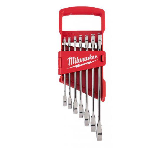 Набір дюймових ключів рожково-накидних MAX BITE MILWAUKEE з храповиком, (7шт), (3/8"-3/4")