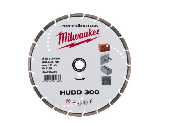 Диск алмазний Speedcross MILWAUKEE HUDD 300, Ø300мм