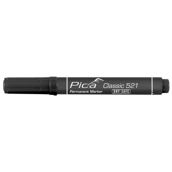 Маркер перманентний Pica Chisel tip, 521/46, зі скошеним носиком, чорний