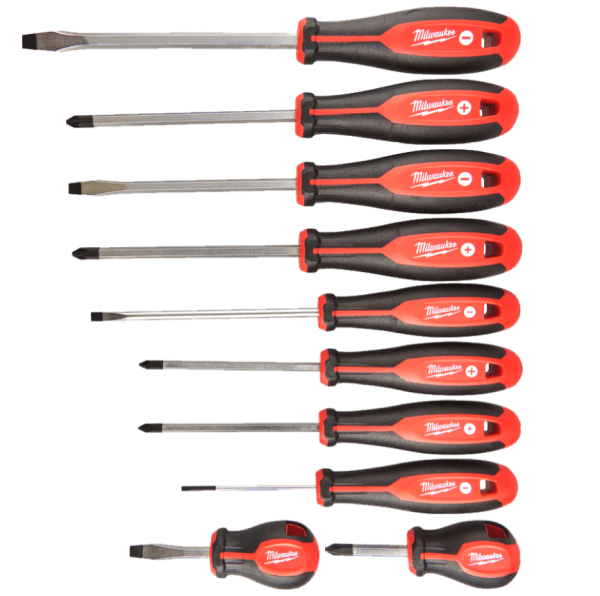 Набір викруток магнітних з трьогранною рукояткою PH/PZ/SL (10шт)