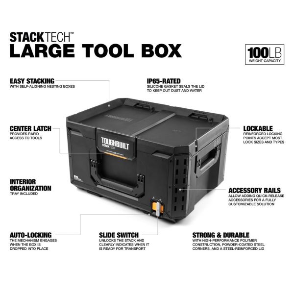 Скринька для інструментів TOUGHBUILT StackTech Large Tool Box TB-B1-B-50