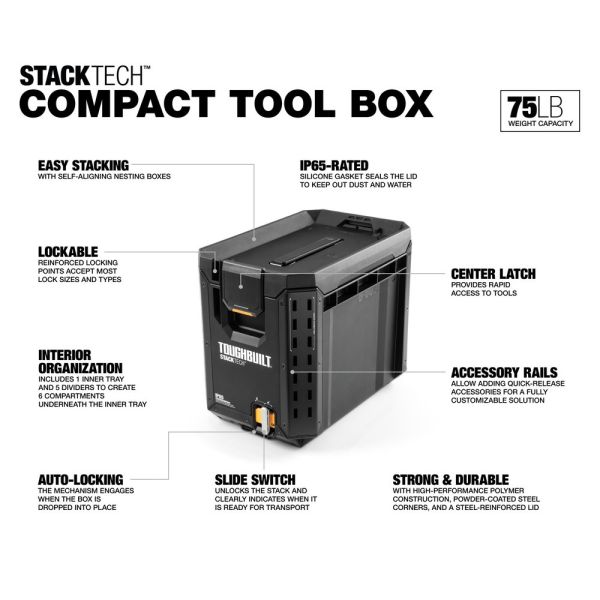 Скринька для інструментів TOUGHBUILT StackTech Compact Tool Box TB-B1-B-60C