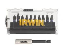 Біти IMPACT PRO 1/4"/25мм, комплект 10шт: PZ2x4 / PH2x4 / T20 +  тримач, IRWIN