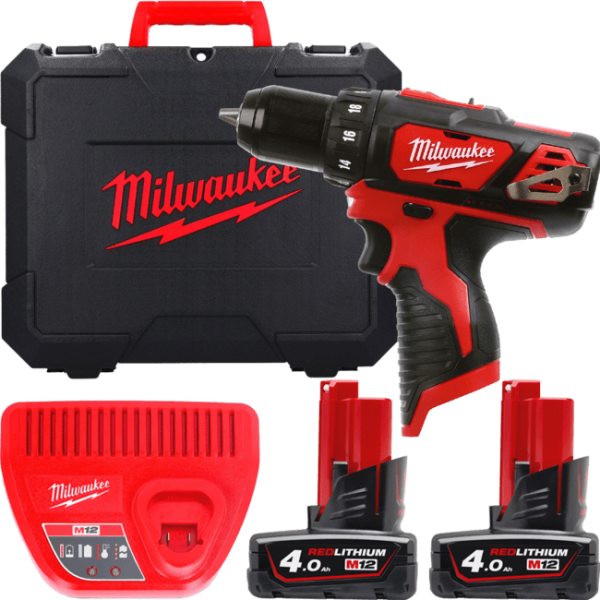 Дрель-шуруповерт, крут. мом. 38 Нм, MILWAUKEE M12 BDD-402C 4933441925