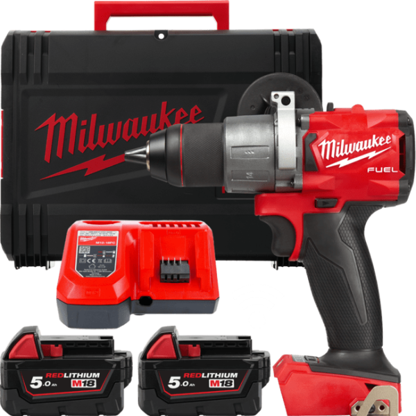 Дриль-шурупокрут акумуляторний MILWAUKEE, M18 FDD2-502X,135Нм (+ заряд.пристрій, 2 акум.Х 5Аг, HDкей