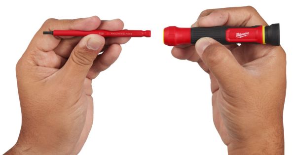 Набір прецезійних викруток VDE MILWAUKEE 10-в-1 (ручка VDE + 10 біт VDE)