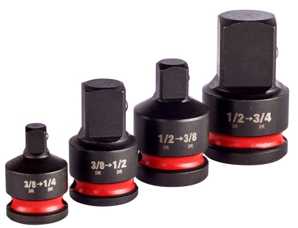 Набір перехідників для головок 1/4-3/4 (4 предмета) MILWAUKEE