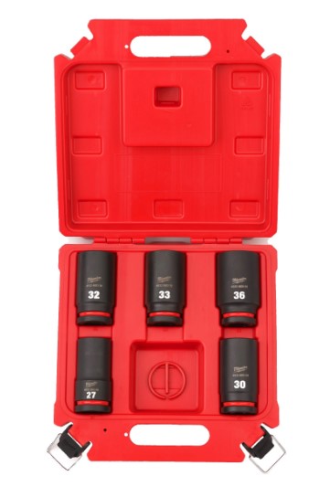 Набір головок подовжених ударних 3/4" 5 од. (27-36мм) MILWAUKEE, пластиковий кейс