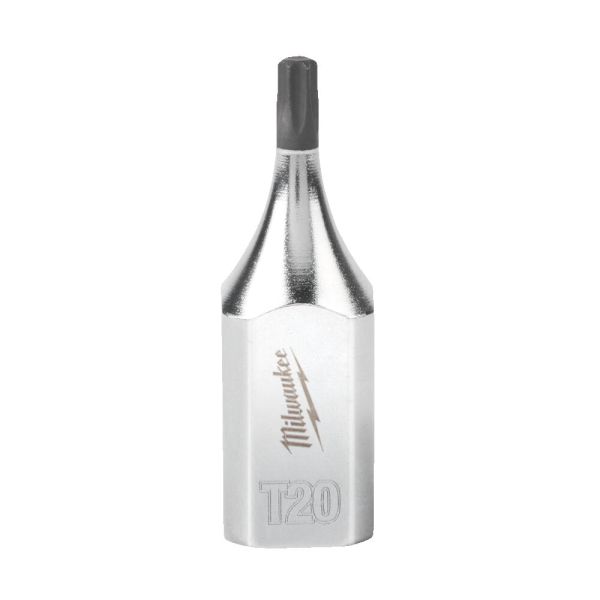 Головка торцева хромована  ⅜″ MILWAUKEE з бітою TORX, T20