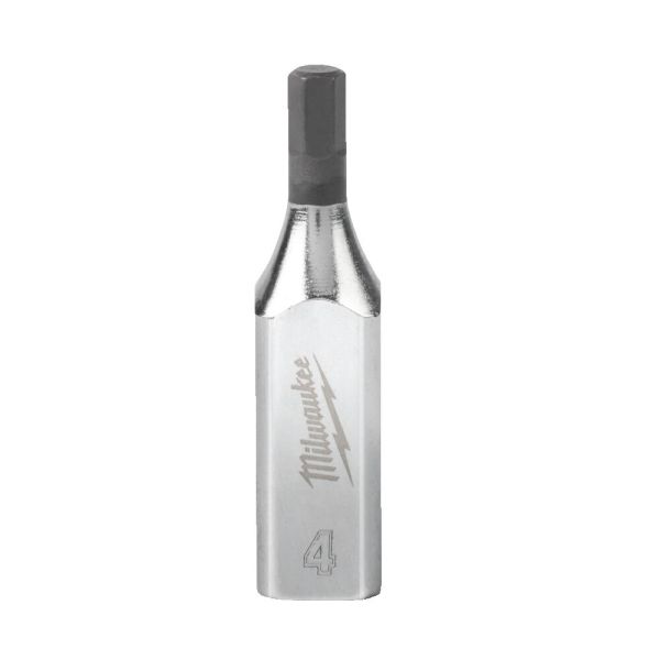 Головка торцева  хромована ¼” MILWAUKEE з бітою Hex, 4мм