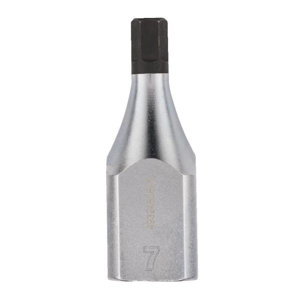 Головка торцева хромована ½” MILWAUKEE з бітою Hex, 7мм