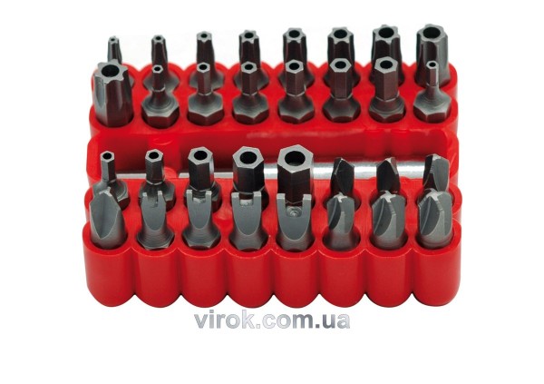 Насадки викруткові (біта) VOREL Cr-V, з квадр. 1/4