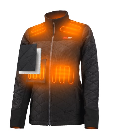 Куртка з електропідігрівом акумуляторна жіноча MILWAUKEE, M12 HJP LADIES-0 (XL), чорна