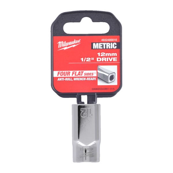 Головка торцева хромована ½” 6гр. MILWAUKEE, 12мм