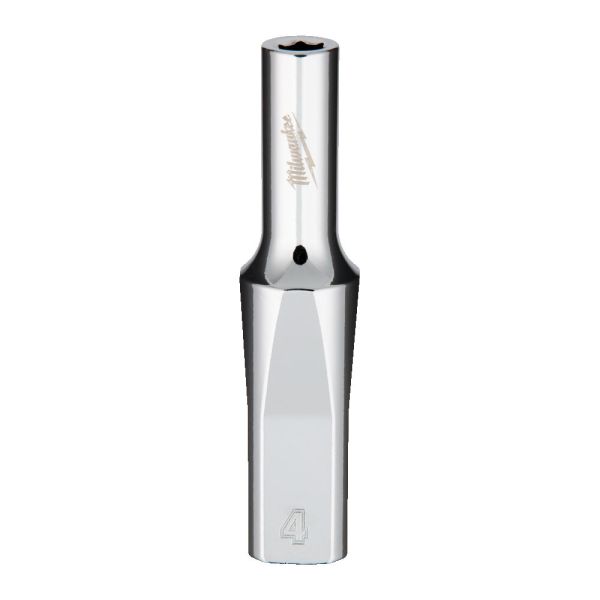 Головка торцева хромована ¼” 6гр. MILWAUKEE, подовжена, 4мм