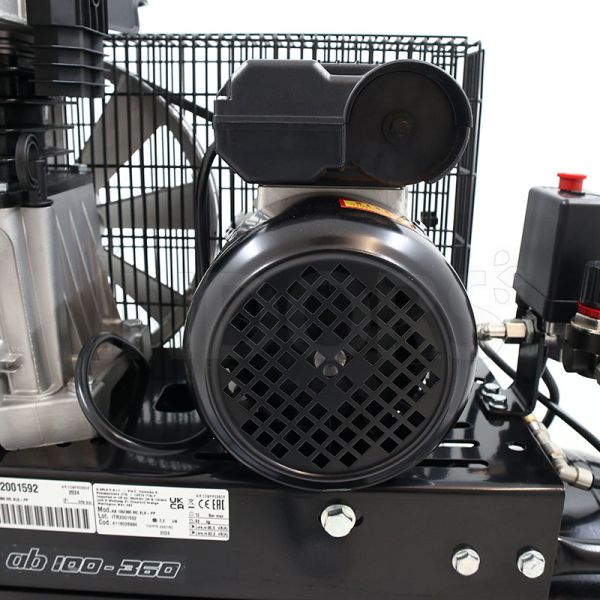 Компресор поршневий FIAC AB 100/360 MC BLK-PP 220V 10 бар, ресивер 100 л, продуктивність 19,8 м3/годину