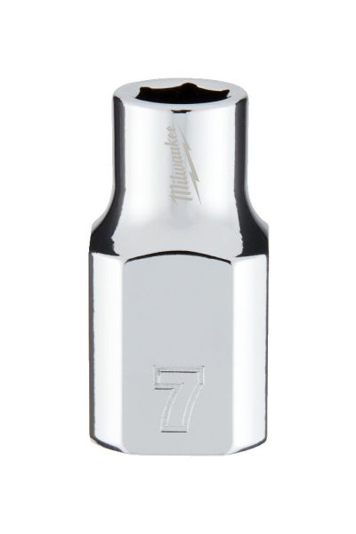 Головка торцева хромована ⅜″ 6гр. MILWAUKEE, 7мм