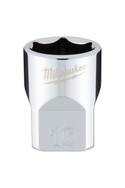 Головка торцева хромована ⅜″ 6гр. MILWAUKEE, 16мм