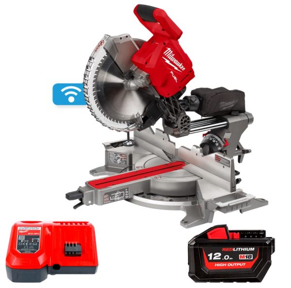 Пила торцювальна акумуляторна безшіткова MILWAUKEE M18 FMS305-121 (Ø305мм) (ЗП+1ак.Х12Аг)