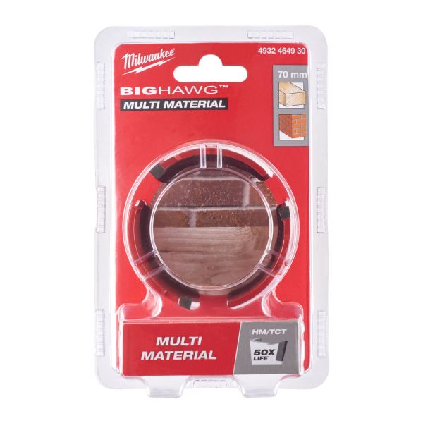 Коронка по мультіматеріалу MILWAUKEE Bighawg, діаметр 70мм
