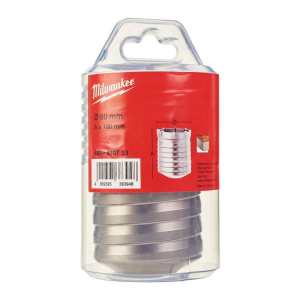 Коронка по бетону SDS-MAX TCT MILWAUKEE, діаметр 60x100мм