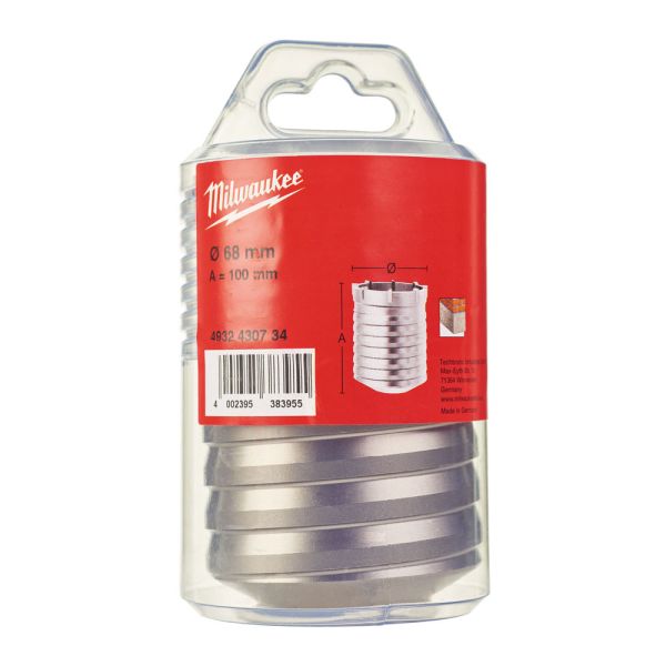 Коронка по бетону SDS-MAX TCT MILWAUKEE, діаметр 68x100мм