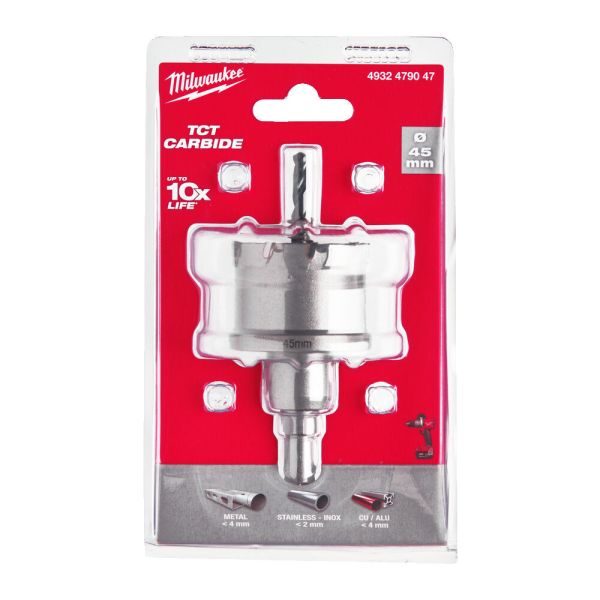 Коронка Holesaw TCT MILWAUKEE, Ø45мм