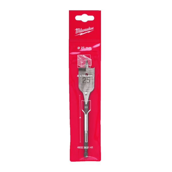Свердло пір'яне MILWAUKEE, діаметр 25x152 мм
