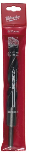 Свердло по дереву триточкове MILWAUKEE, діаметр 20х200мм