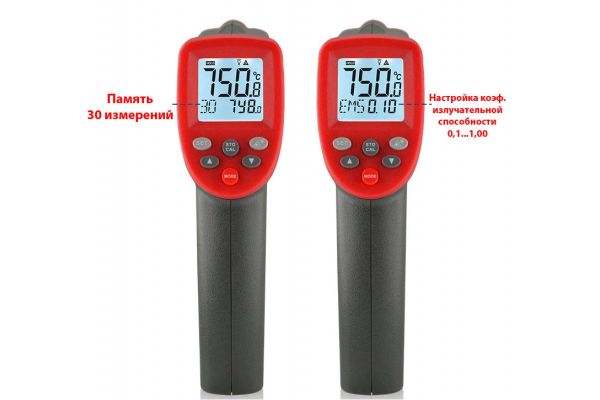 Пірометр безконтактний цифровий -50-750 °C WINTACT WT700