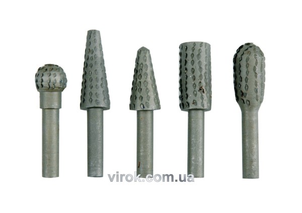Фрези металеві по дереву та ДСП VOREL, Набір, 5шт, Ø-6мм [25/200]