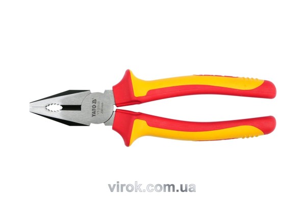 Плоскогубці комбіновані електромонтажні YATO з ізоляцією 1000 V; l= 200 мм [6/36]