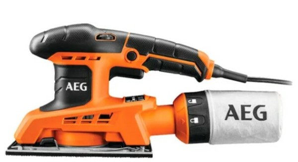 Шліфмашина вібраційна мережева AEG: 250 Вт, платформа- 90 x 187 мм, 6000- 12000 колив/хв